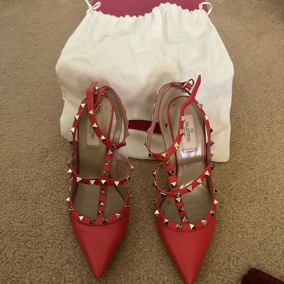 Valentino Women's Coral Studded Heels